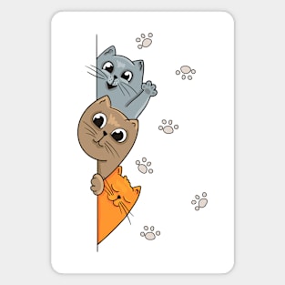 Funny Cats, Hanging Cats, Orange Cats are the best Magnet